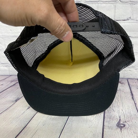 Vintage Trucker Hat Mesh Cap Snapback Black RE BRI Builders Fort McMurray OSFA - Picture 8 of 9